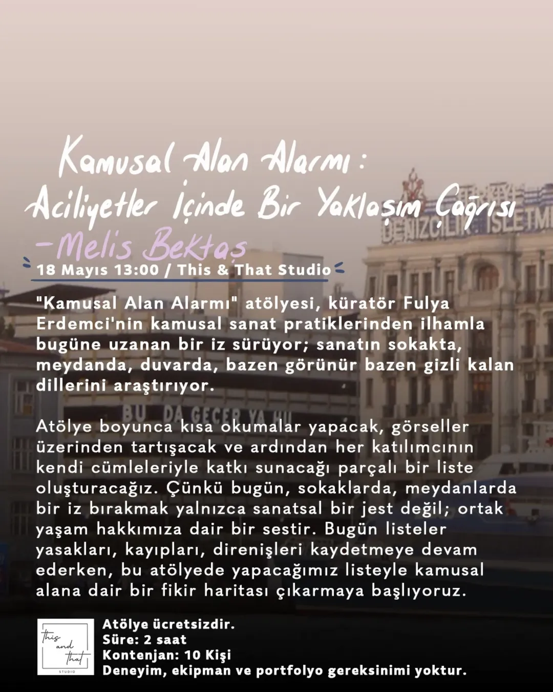 Kamusal Alan Alarmı: Aciliyetler içinde Bir Yaklaşım Çağrısı