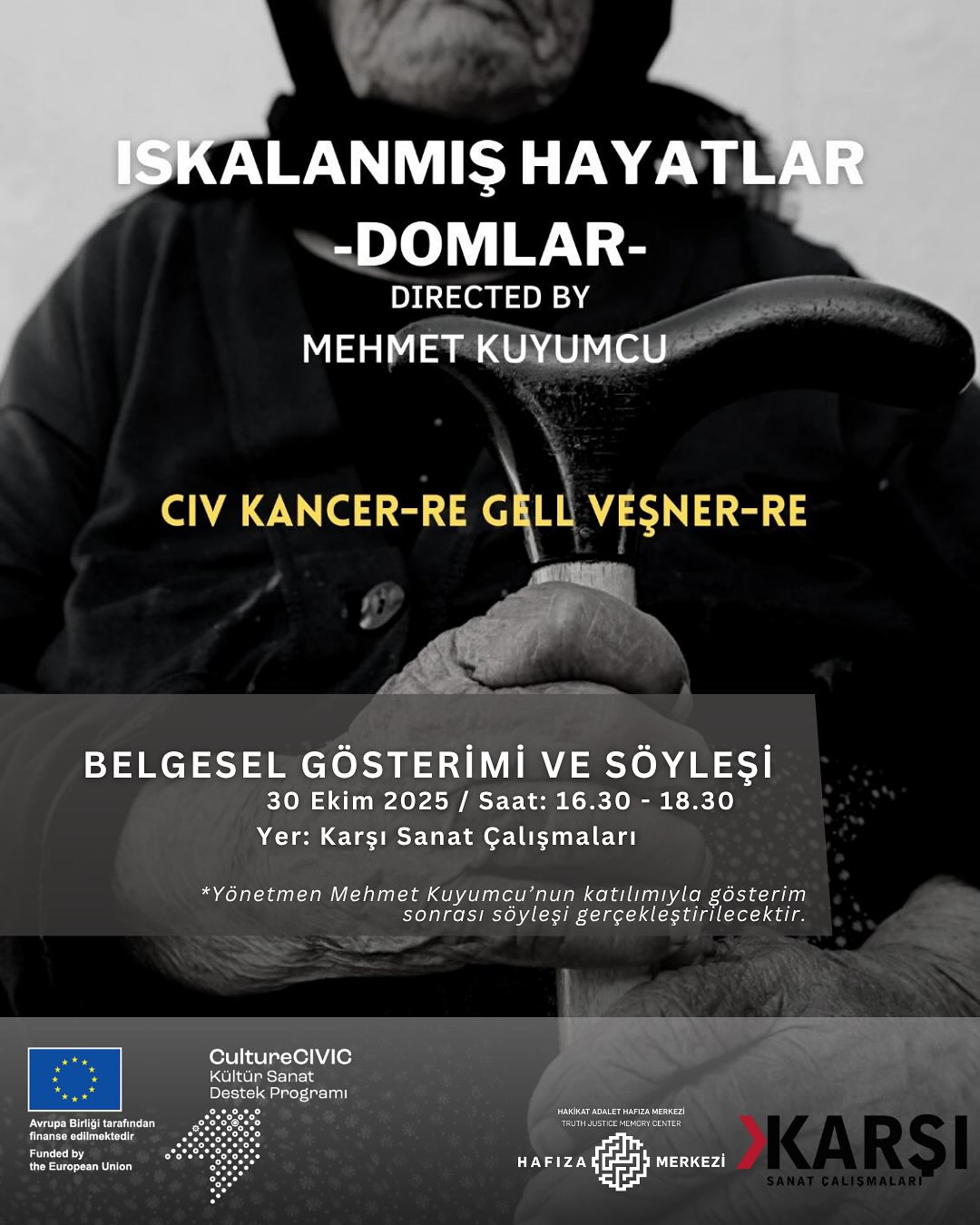 “Iskalanmış Hayatlar – Domlar” Belgeseli ve Fotoğraf Sergisi Karşı Sanat’ta