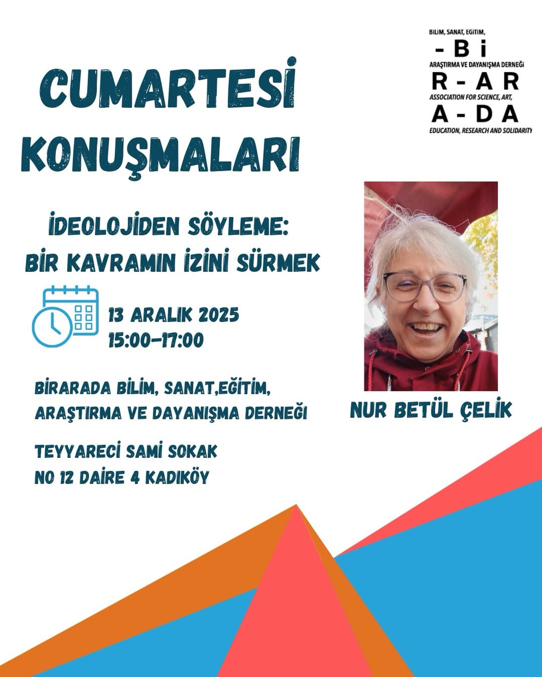 Bir Arada Derneği’nde “Cumartesi Konuşmaları” Başlıyor
