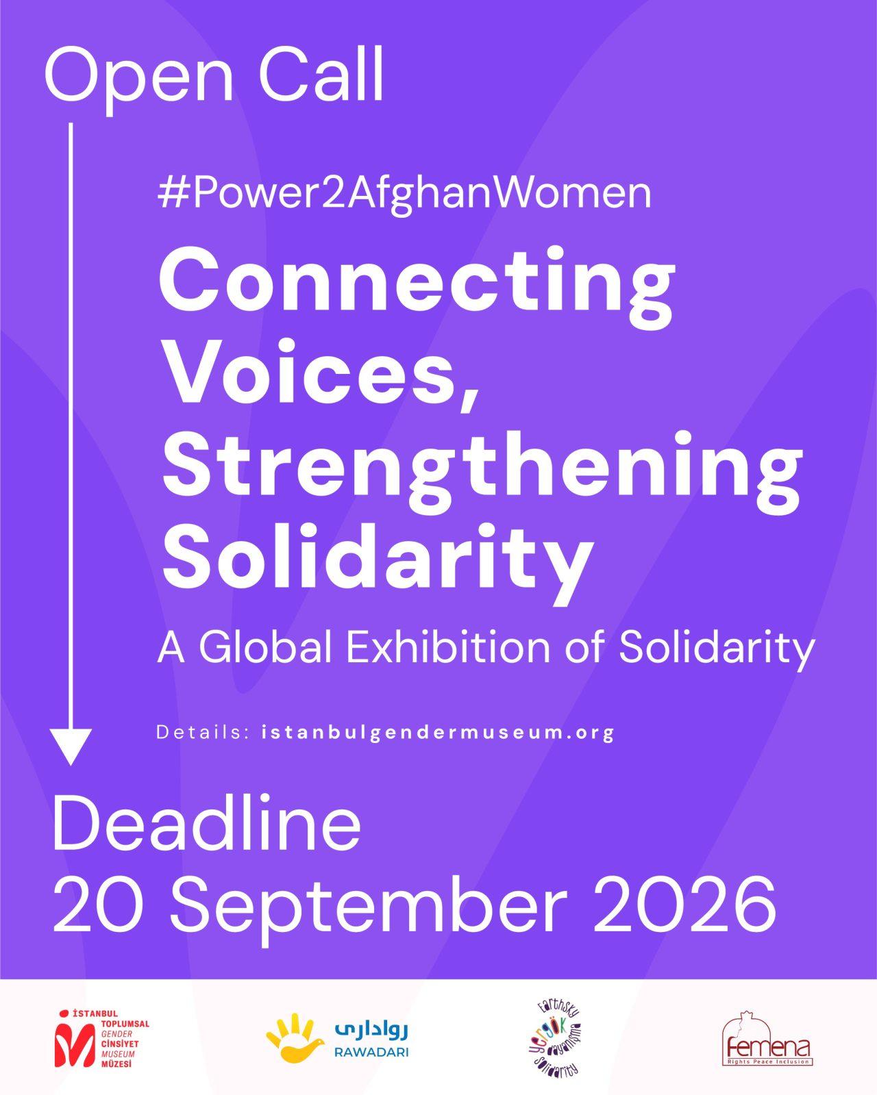 Open Call | #Power2AfghanWomen | Connecting Voices, Strengthening Solidarity – A Global Exhibition of Solidarity